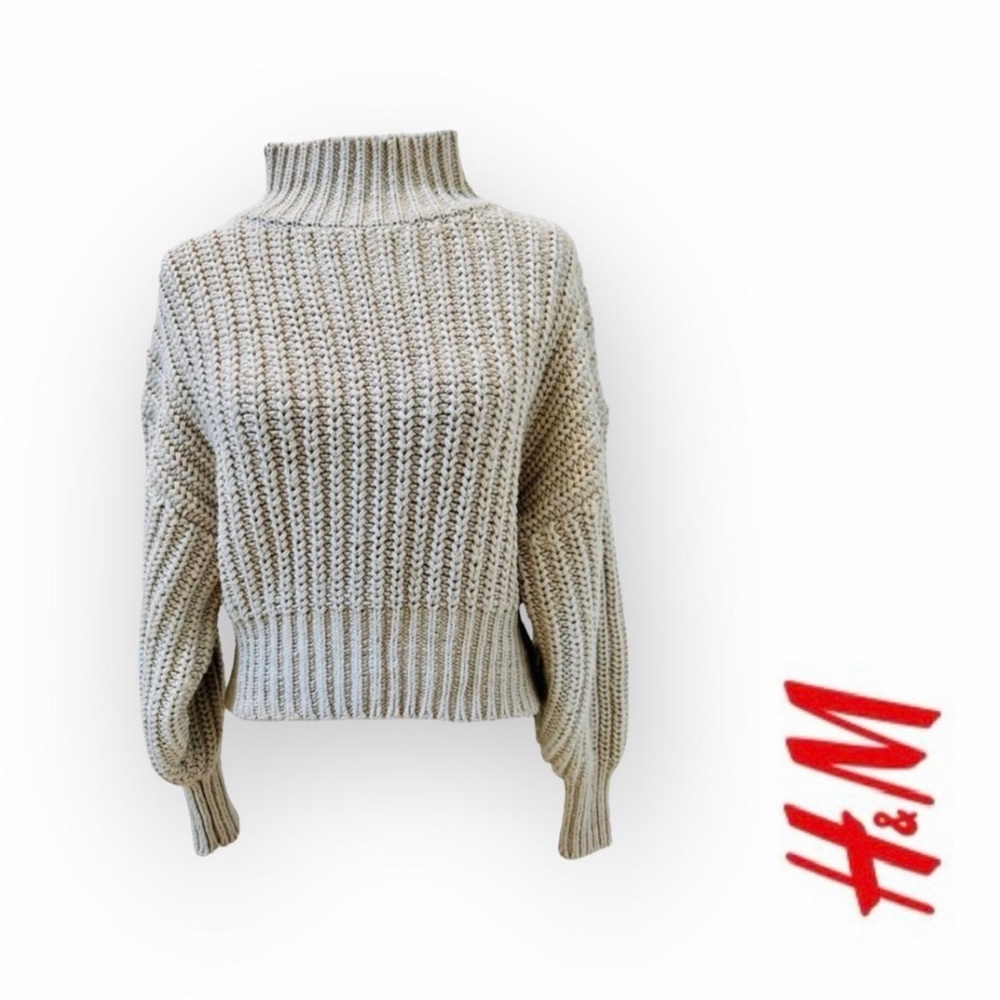 H&M Soft, Chunky Taupe Sweater, Size XS, MSRP $30